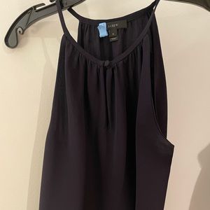 J. Crew navy silk keyhole tank -size 4